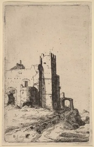 Bartholomeus Breenbergh, The Town of Leoni, near Frascati