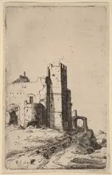Bartholomeus Breenbergh, The Town of Leoni, near Frascati
