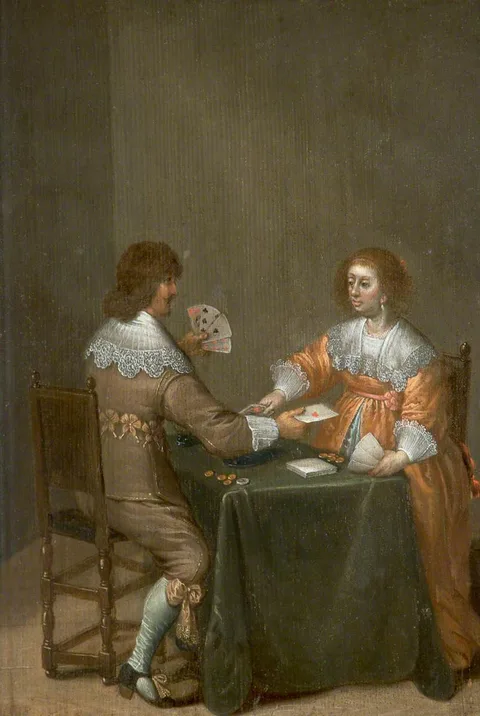 Anthonie Palamedesz., Man and Woman Playing Cards
