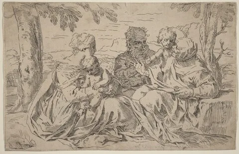 Simone Cantarini, The Holy Family