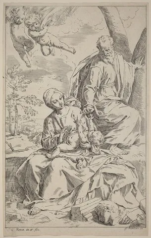 Simone Cantarini, The Rest on the Flight into Egypt