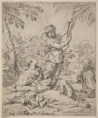 Simone Cantarini, The Rest on the Flight into Egypt