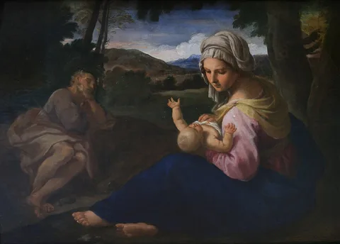 Simone Cantarini, The Rest on the Flight into Egypt