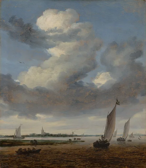 Salomon van Ruysdael, View of Beverwijk from the Wijkermeer