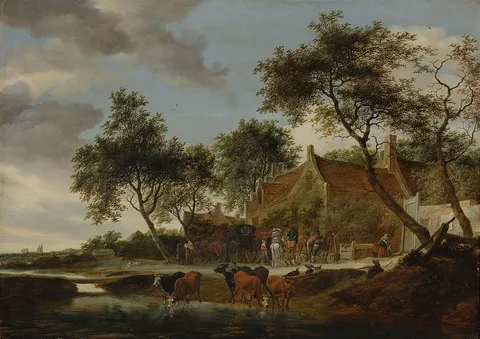 Salomon van Ruysdael, The watering place