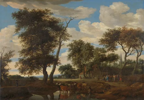 Salomon van Ruysdael, View of a village