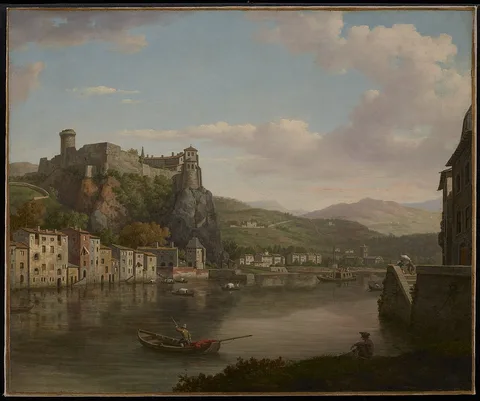 William Marlow, View of the Saône and the Château Pierre-Scize (Lyon, France)