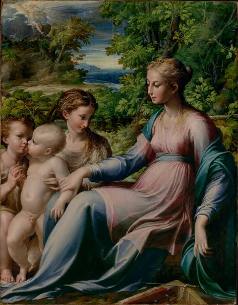 Parmigianino, Virgin and Child with Saint John the Baptist and Mary Magdalene