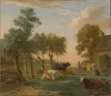 Paulus Potter, Cows in a meadow near a farm