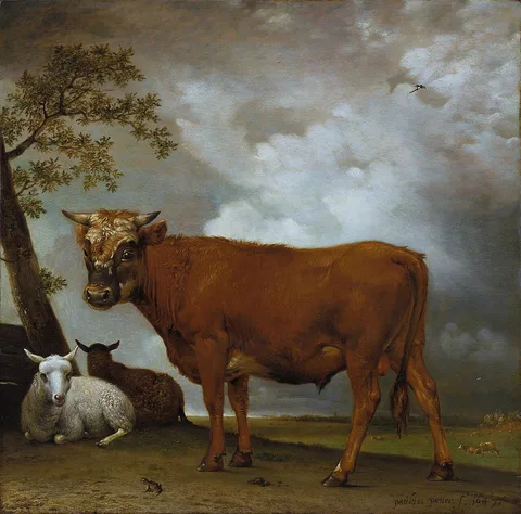 Paulus Potter, A Young Bull in a Landscape