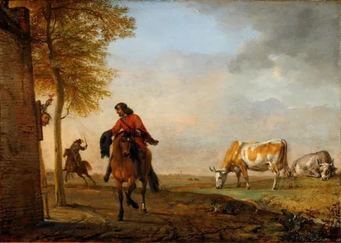 Paulus Potter, Horseman at an Inn