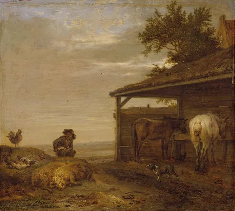 Paulus Potter, Man Outside a Stable