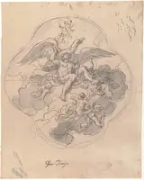 Francesco Solimena, Jupiter with his Eagle (recto)