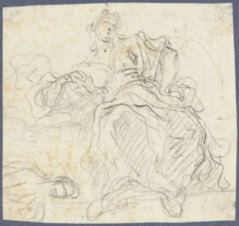 Francesco Solimena, Zittende vrouwenfiguur