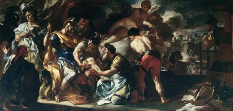 Francesco Solimena, Sketch of 'Venus with Iapis Tending the Wounded Aeneas'