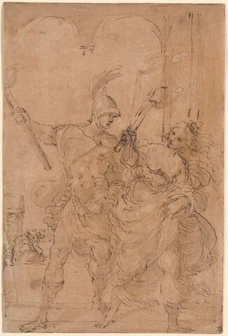 Ludovico Carracci, Alexander and Thaïs Setting Fire to Persepolis