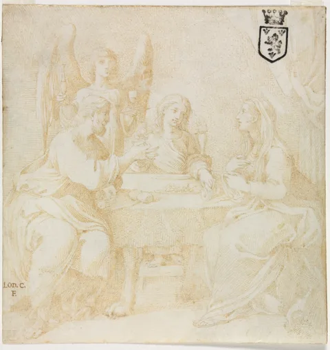Ludovico Carracci, The Holy Family at Table Served by an Angel