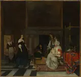Gabriel Metsu, The Visit to the Nursery