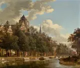 Jan van der Heyden, View Down a Dutch Canal