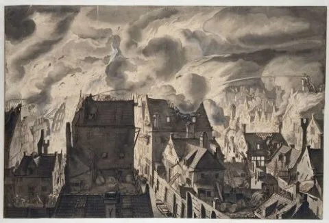 Jan van der Heyden, Brand aan de Elandsgracht