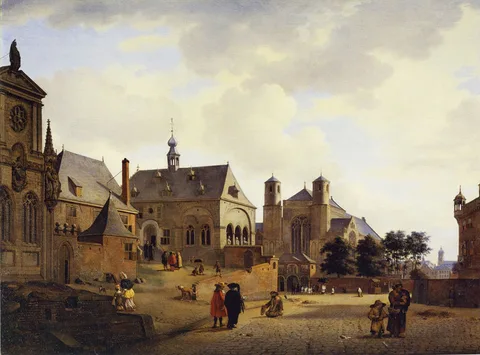 Jan van der Heyden, Fantasy Landscape with Aspects of Cologne
