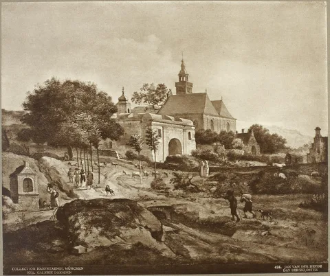 Jan van der Heyden, Monastery in a mountain landscape