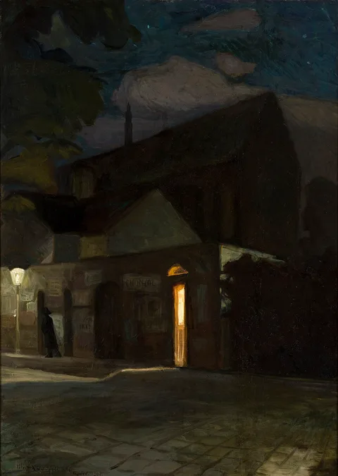 Henryk Szczyglinski, The Domincan Church in Krakow at Night