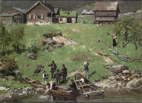Jahn Ekenæs, From Kittelviken at the Lake Krøderen