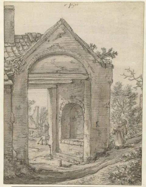 Herman Saftleven, Kerkhofpoort te Zeist