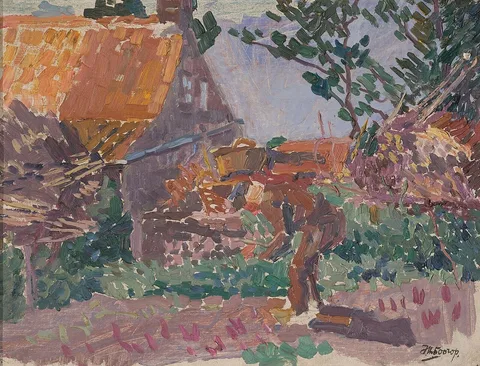 Jan Toorop, Farmer in Vegetable Garden