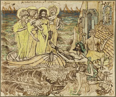 Jan Toorop, The Arrival of the Muses of Art at Architecture