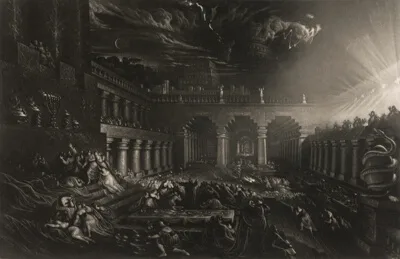 John Martin, Belshazzar's Feast, from Illustrations of the Bible