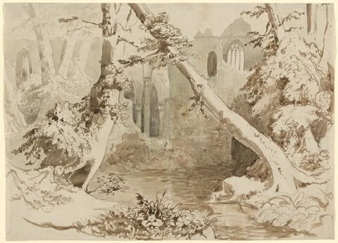 Carl Blechen, A Ruined Church in the Forest