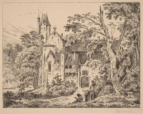 Carl Blechen, The Monastery in the Forest