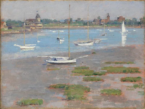 Theodore Robinson, Low Tide, Riverside Yacht Club