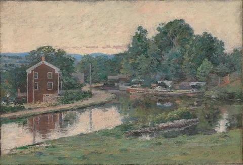 Theodore Robinson, Evening at the Lock, Napanoch, New York