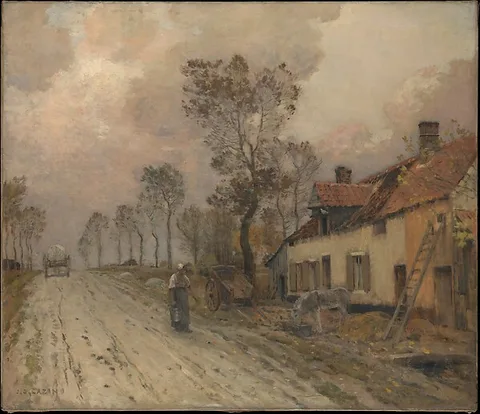 Jean-Charles Cazin, The Route Nationale at Samer