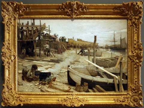 Jean-Charles Cazin, Ship yard