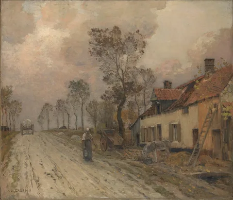Jean-Charles Cazin, The Route Nationale at Samer