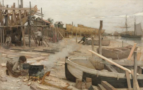 Jean-Charles Cazin, The Boatyard