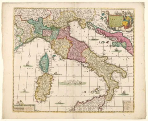 Frederik de Wit, Kaart van Italië