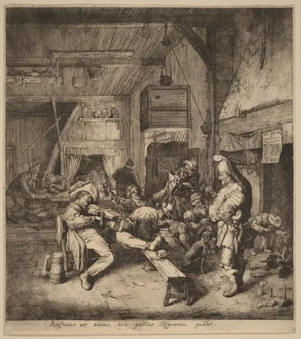 Cornelis Dusart, Violin Player Seated in a Tavern