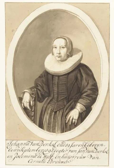Cornelis Dusart, Portret van Johanna van Berckel in ovaal