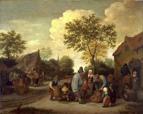 Cornelis Dusart, Village Scene