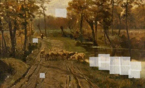 Guglielmo Ciardi, October in the Venetian Countryside
