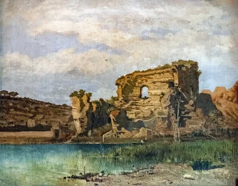 Guglielmo Ciardi, Remains of the temple of Pluto in Baia