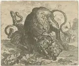 Abraham Hondius, Luipaard en stier