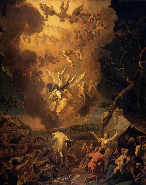Abraham Hondius, The annunciation to the shepherds