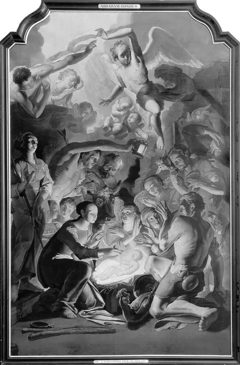 Abraham Hondius, The adoration of the shepherds