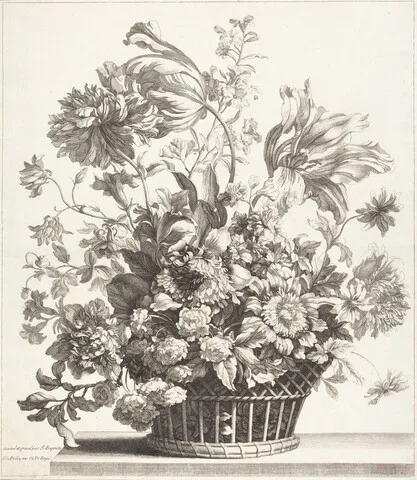 Jean-Baptiste Monnoyer, A Basket of Spring Flowers